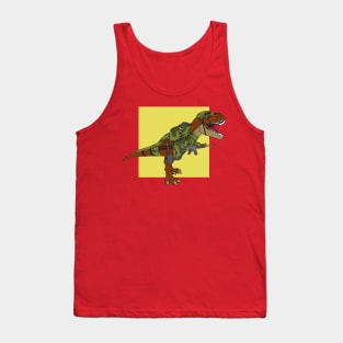 T-rex is a war veteran in prehistoric times Tank Top